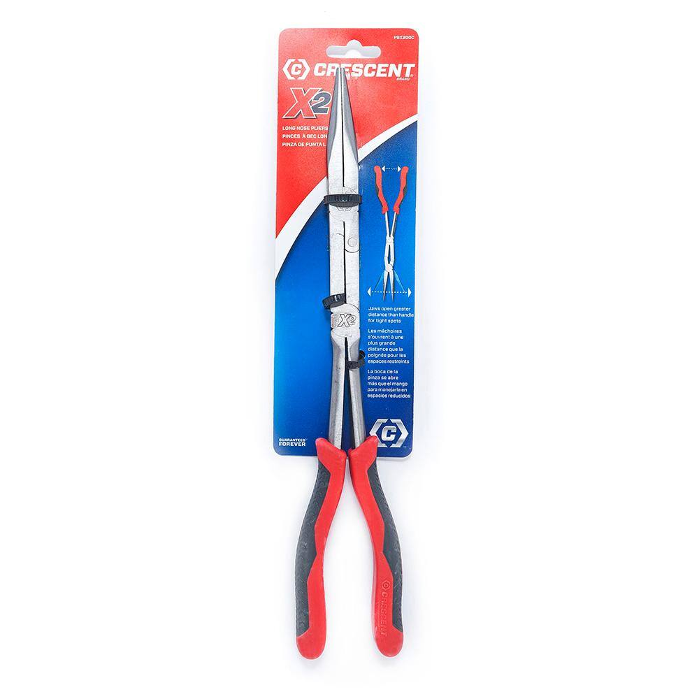 Crescent 13 in. x 2 Long Nose Pliers with Dual Material Handle PSX200C-06