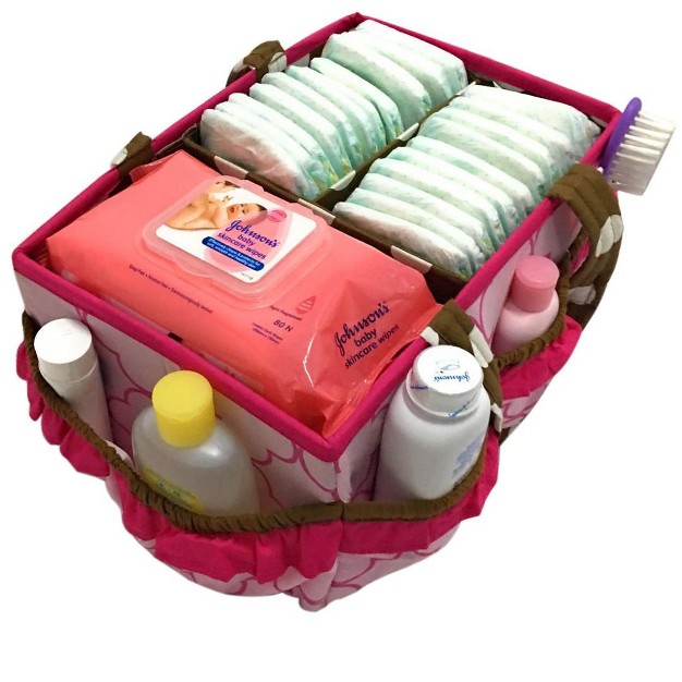 Bacati Butterflies Pink choc Storage Caddy