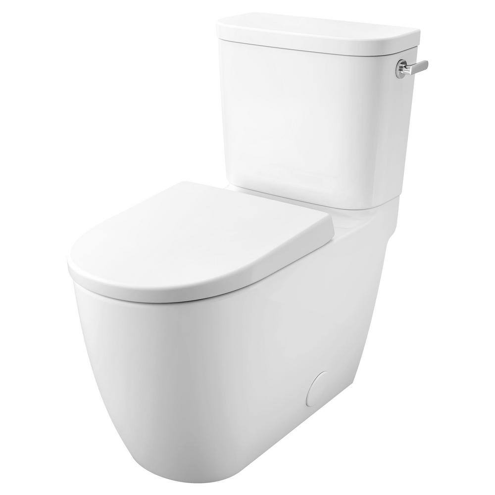 GROHE Essence 2-Piece 1.28 GPF Single Flush Elongated Toilet with Right Hand Trip Lever in Alpine White Seat Included 39676000