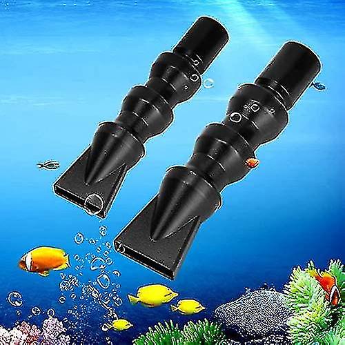 Aquarium Water Pump Nozzle， Fish Tank Water Outlet Hose 360 Degree Rotating Tornado Flat Duckbill Pump Accessories(25mm)