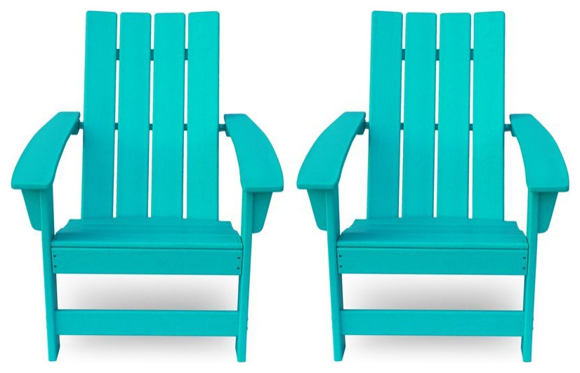 Noble House Encino Outdoor Contemporary Adirondack Chair (Set of 2) Gray   Contemporary   Adirondack Chairs   by Homesquare  Houzz