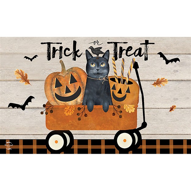 Briarwood Lane Trick Or Treat Wagon Halloween Doormat Primitive 3