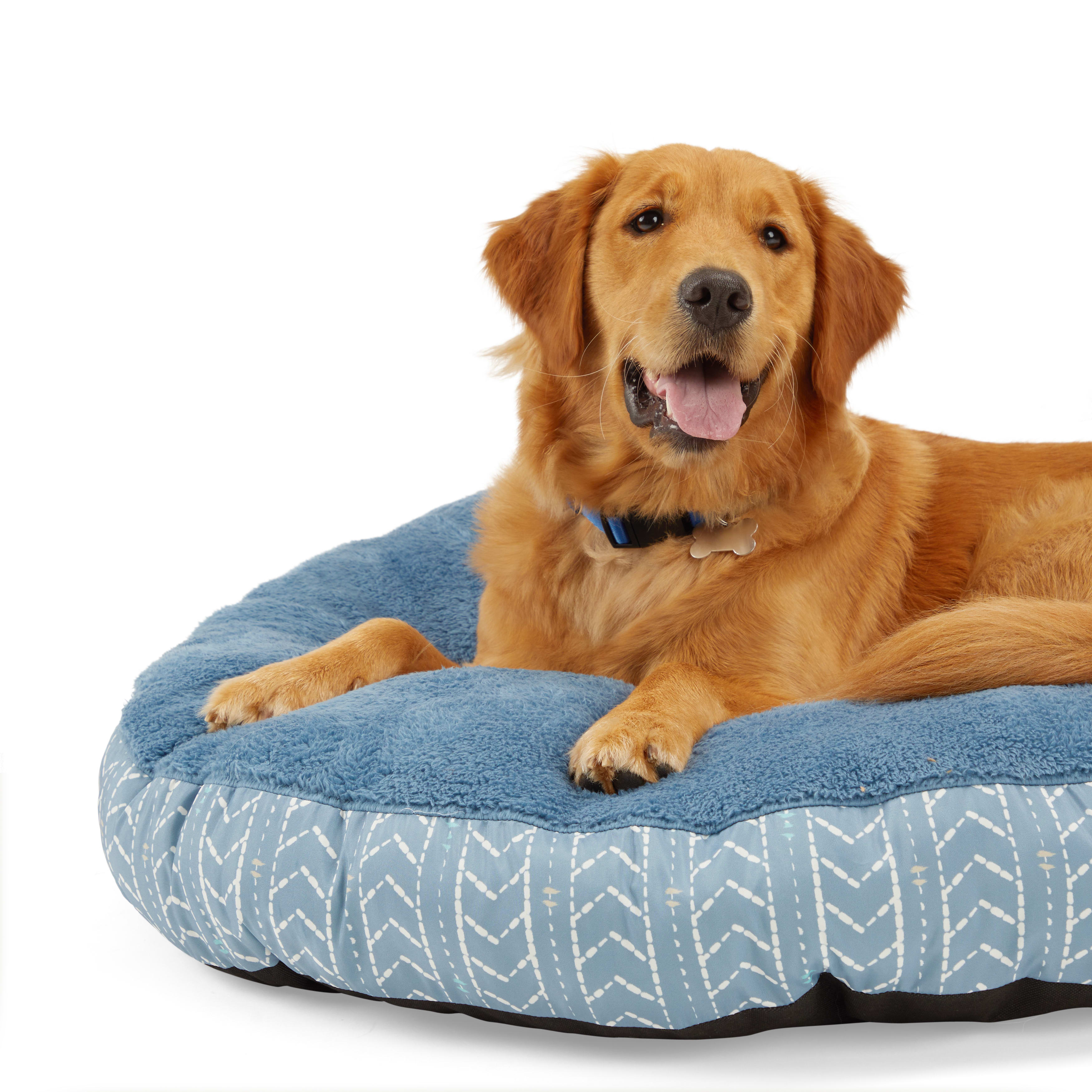 EveryYay Essentials Blue Round Lounger Dog Beds， 34