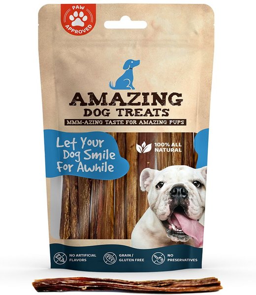 Amazing Dog Treats Beef Esophagus Stick Jerky Dog Treats， 15 count