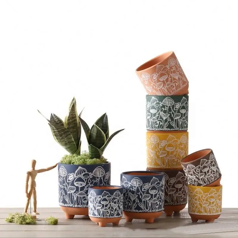 Chinese factory supply antique outdoor gardening macetas unique home decor ceramic flowerpot for plants/