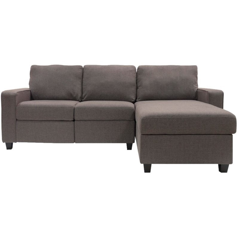 Pemberly Row Right Facing Reclining Sectional in Gray