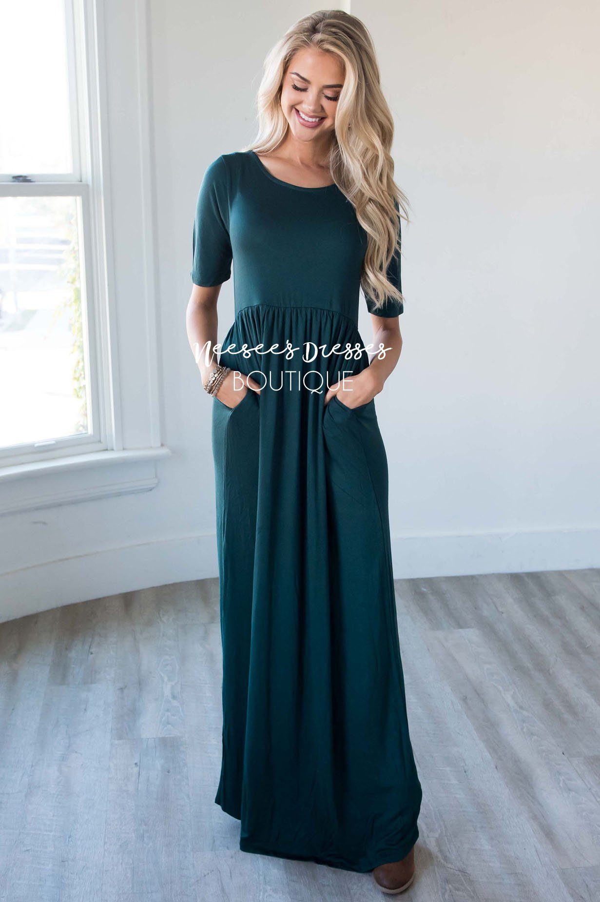 The Ritchie 3/4 Length Sleeve Maxi Dress