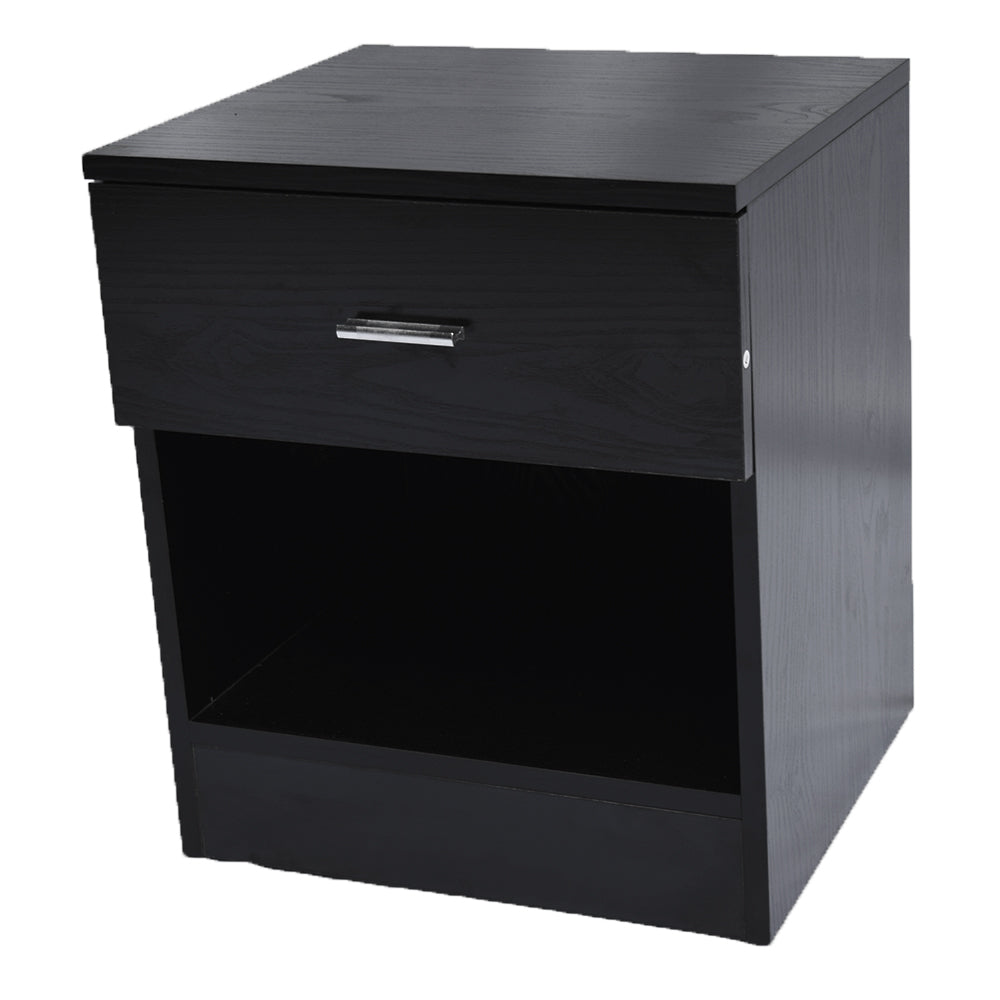 UBesGoo 1 Drawer Night Stand Storage Cabinet Bedside Table Bedroom Furniture Black New