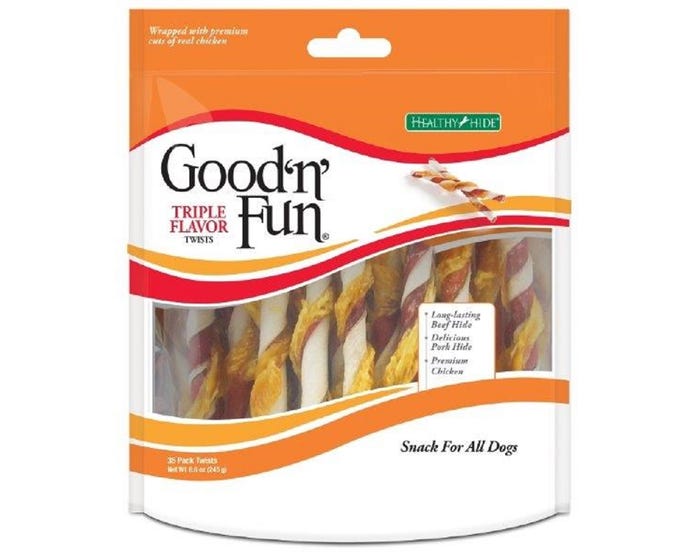 Healthy Hide Good n Fun Triple Flavor Twists 35 Count - P-92240