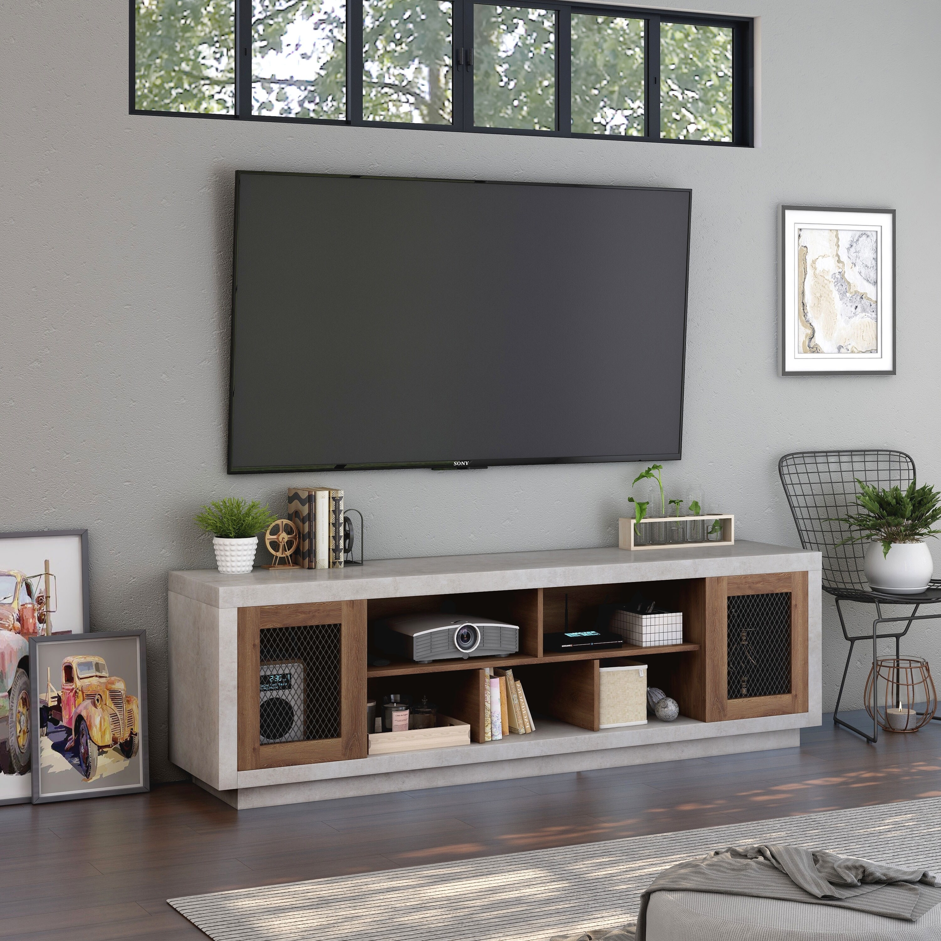 Leas Urban 70 inch Multi functional Storage TV Console by Furniture of America