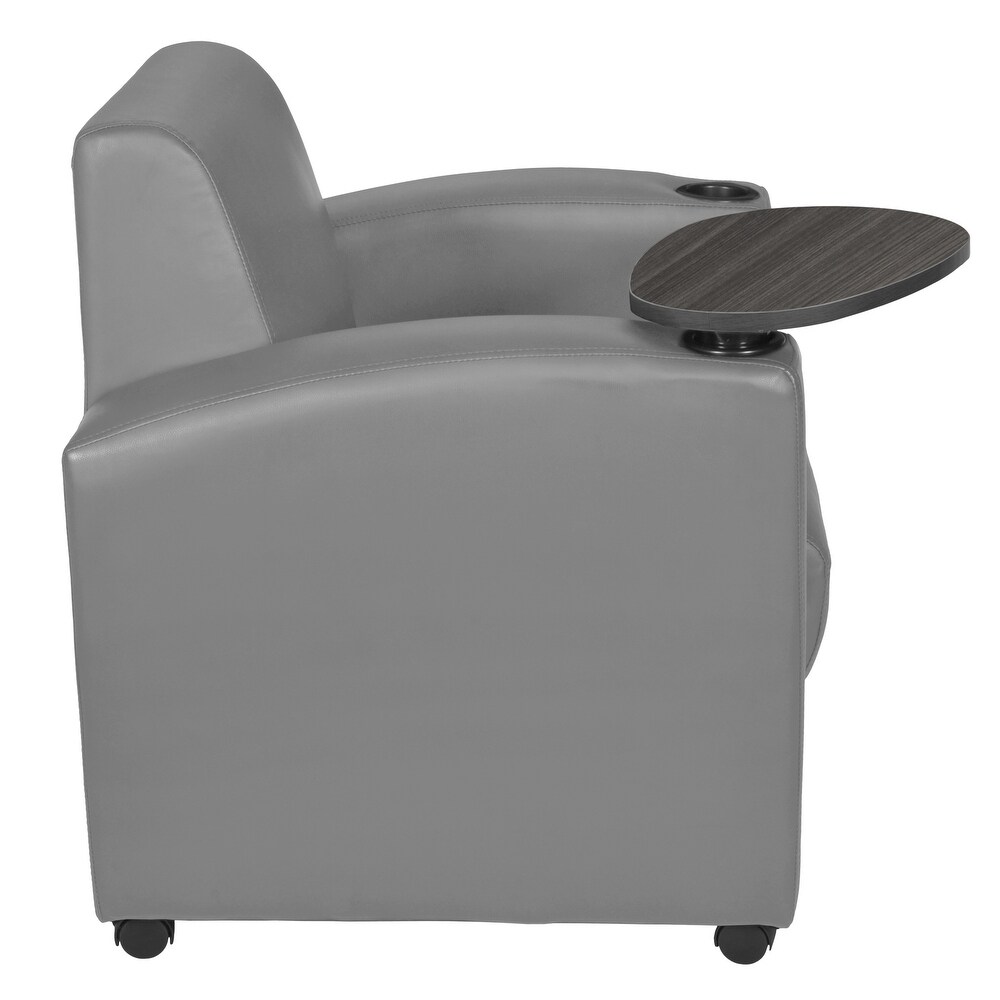 Nova Tablet Arm Chair w/ Storage  Grey/Ash Grey