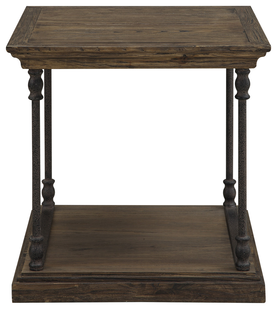 End Table  Hylas Medium Brown   Traditional   Side Tables And End Tables   by HedgeApple  Houzz