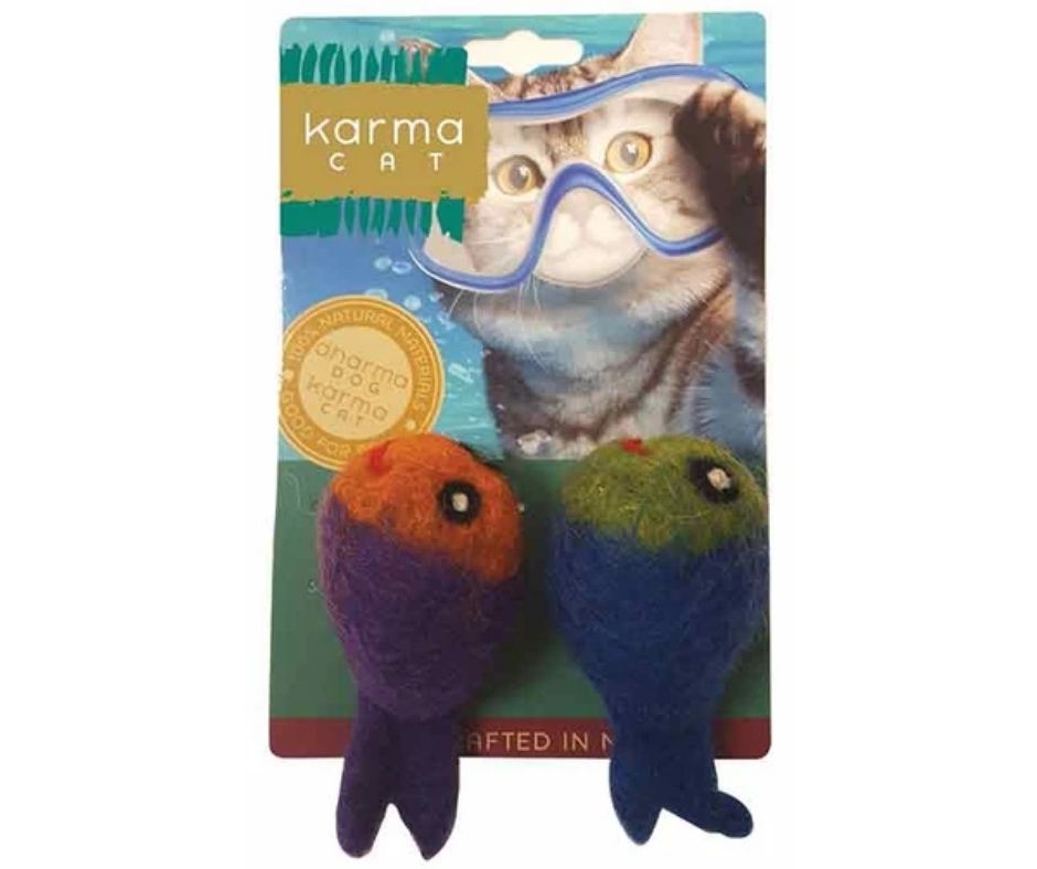 Karma Cat - Fish， Pack of 2. Cat Toys.