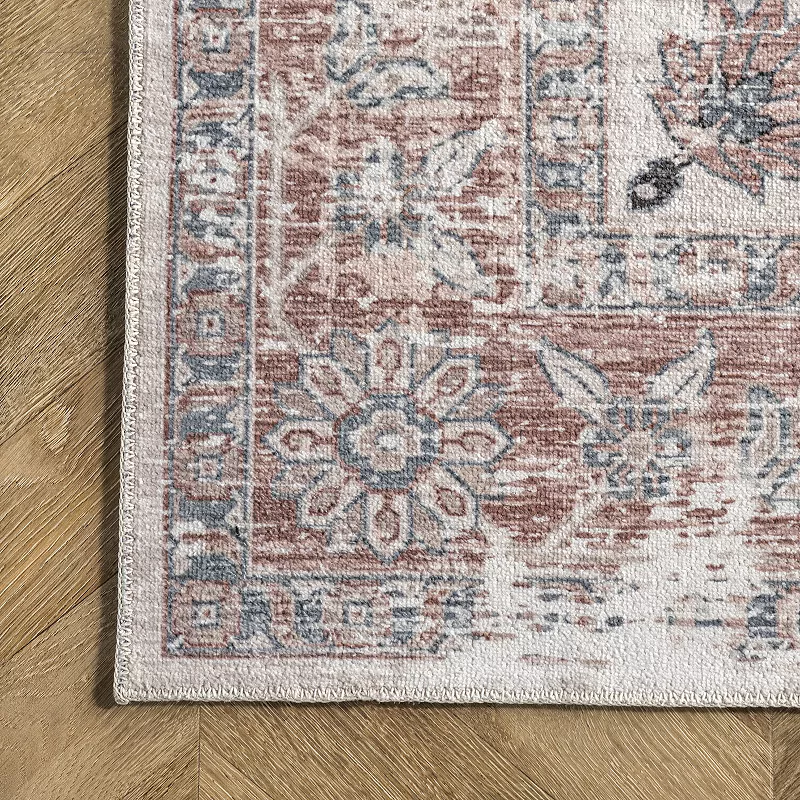 nuLoom Layna Machine Washable Distressed Vintage Area Rug