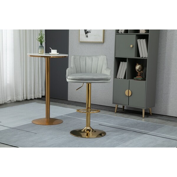 Adjustable Counter Height Bar Stools with Iron Leg， 2Pc/Set