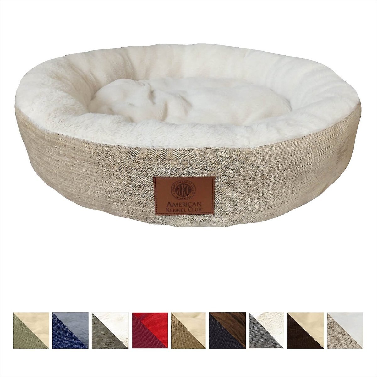 American Kennel Club AKC Casablanca Bolster Cat and Dog Bed