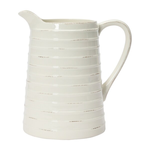 White Ceramic Pitcher