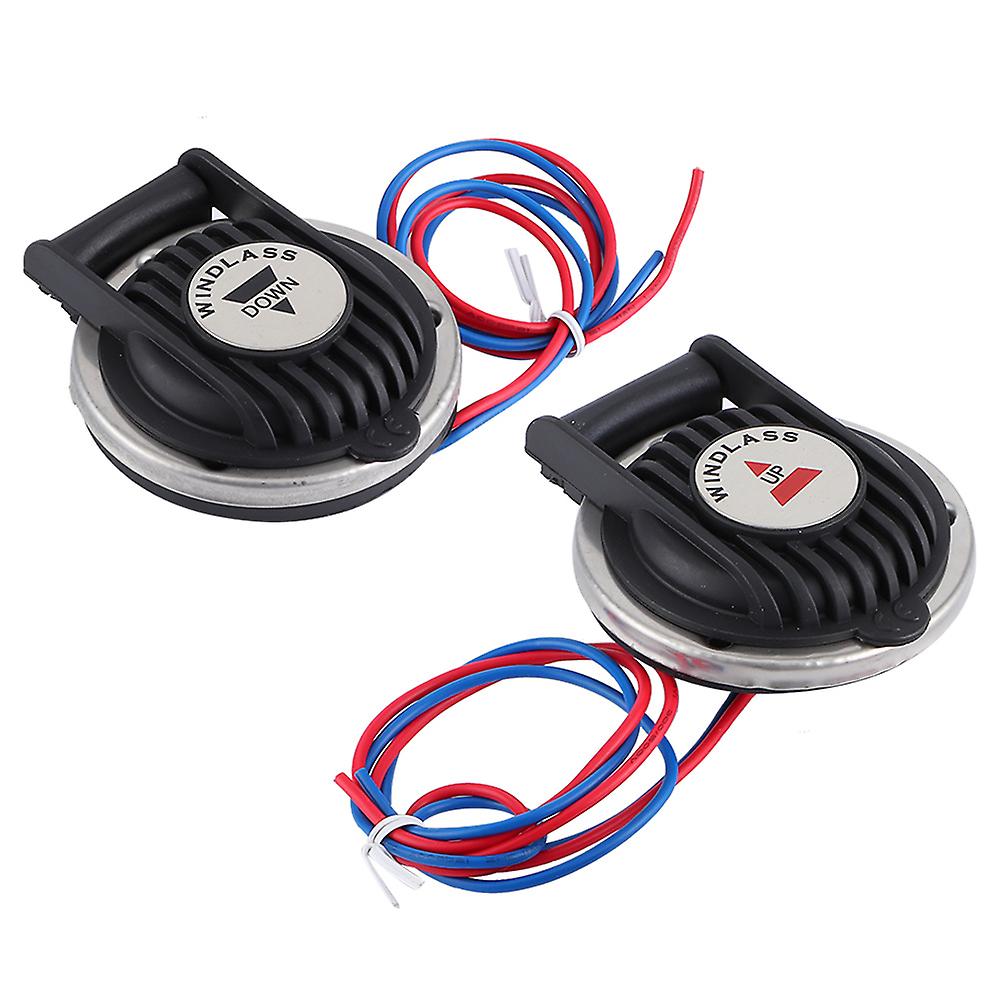 Pair Marine Anchor Windlass Foot Switch Deck Compact Boat Winch Up/down Stainless Steel