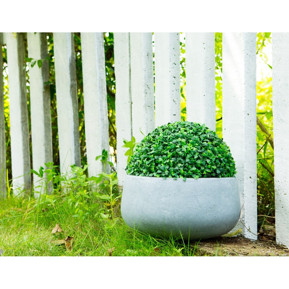 Durx litecrete Lightweight Concrete Modern Low Bowl Cement Planter Medium   15.7'x15.7'x7.9'