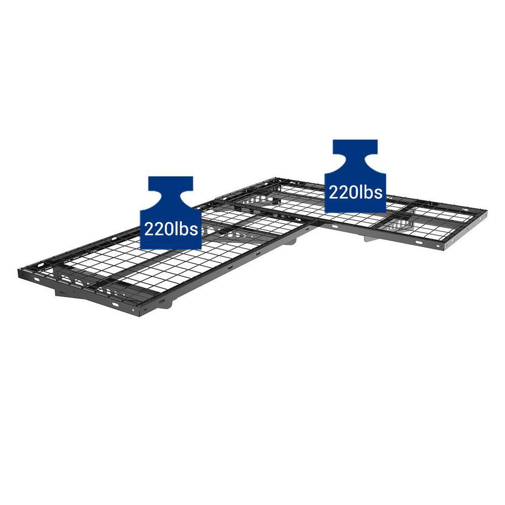 FLEXIMOUNTS 24.4 in. x 47.8 in. Heavy Duty Steel Garage Wall Shelf WRC24B-E