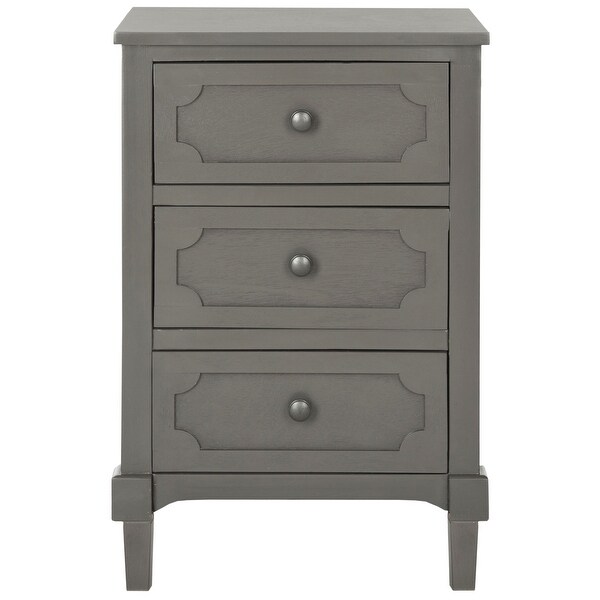 SAFAVIEH Rosaleen Grey 3-Drawer Storage Side Chest - 16.9