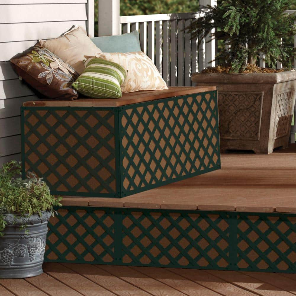 Barrette Outdoor Living 4 ft. Woodland Green Vinyl Lattice Cap (2-Pack) 73004695