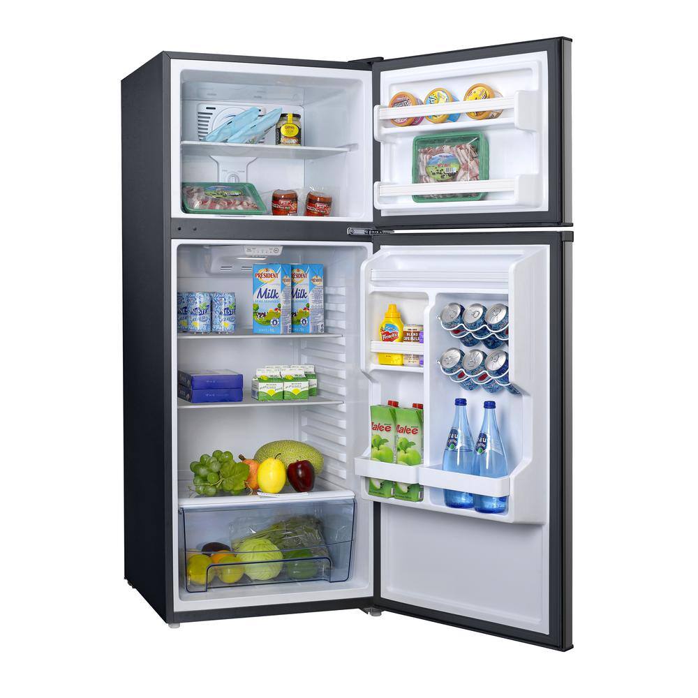 Galanz 10.0 cu. ft. Top Freezer Refrigerator with Dual Door Frost Free in Stainless Steel Look GLR10TS5F