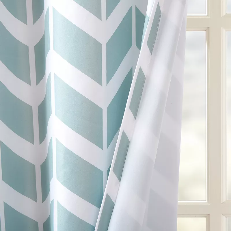 Intelligent Design 2-pack Elle Chevron Room Darkening Window Curtains