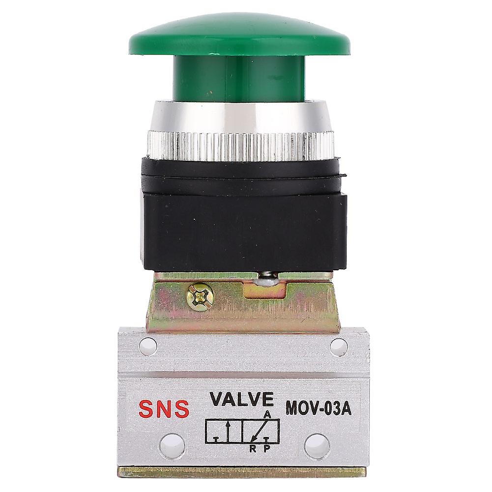 2 Position 3 Way G1/8 Pneumatic Mechanical Valve Push Button Switch Mov-03a