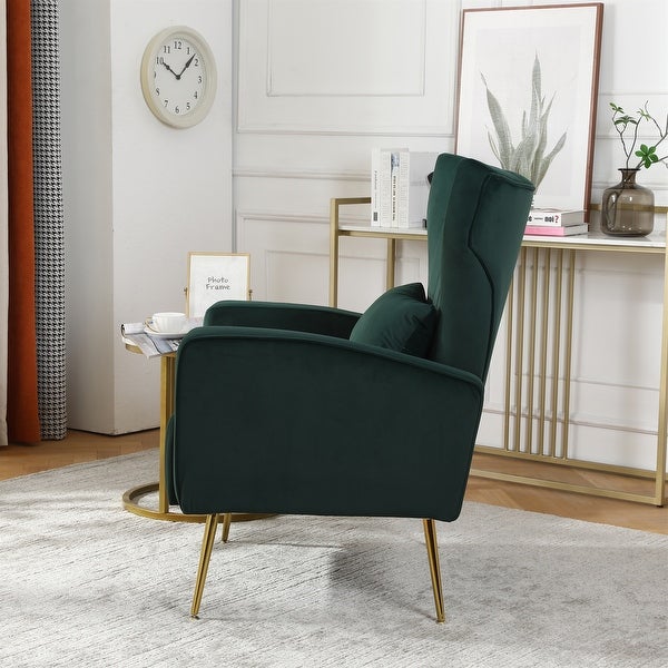 Velvet Accent Chair Armchair Comfy Upholstered Single Sofa Chair