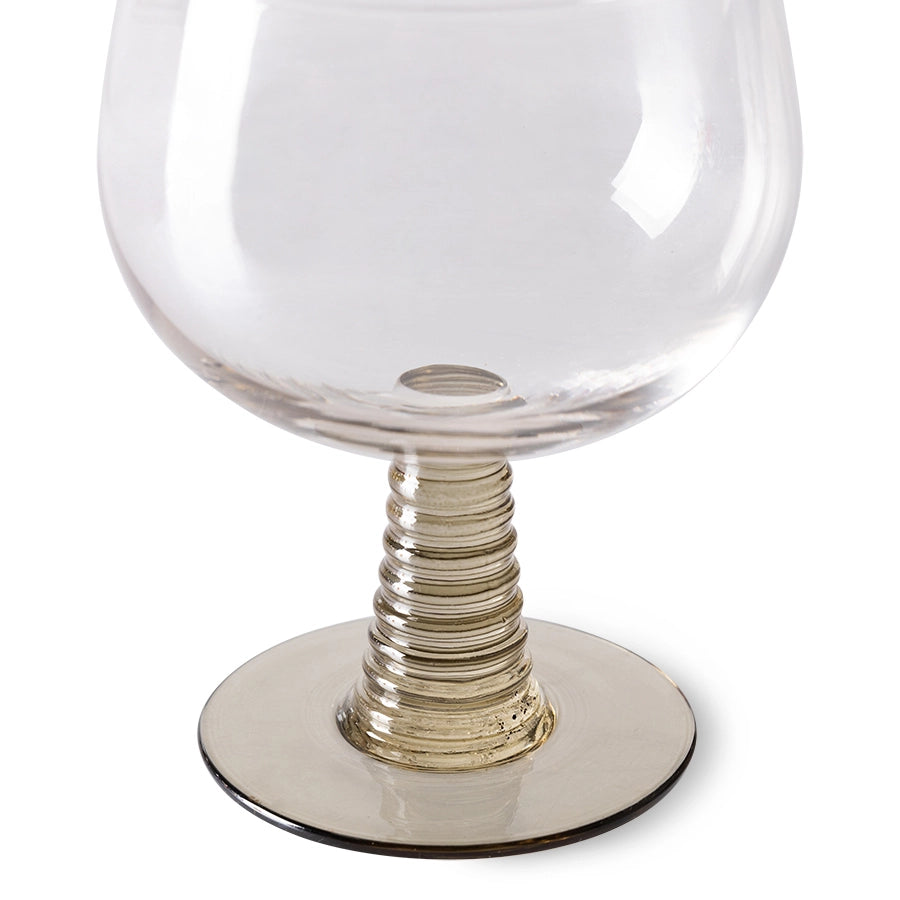 Wine glass - green - low stem