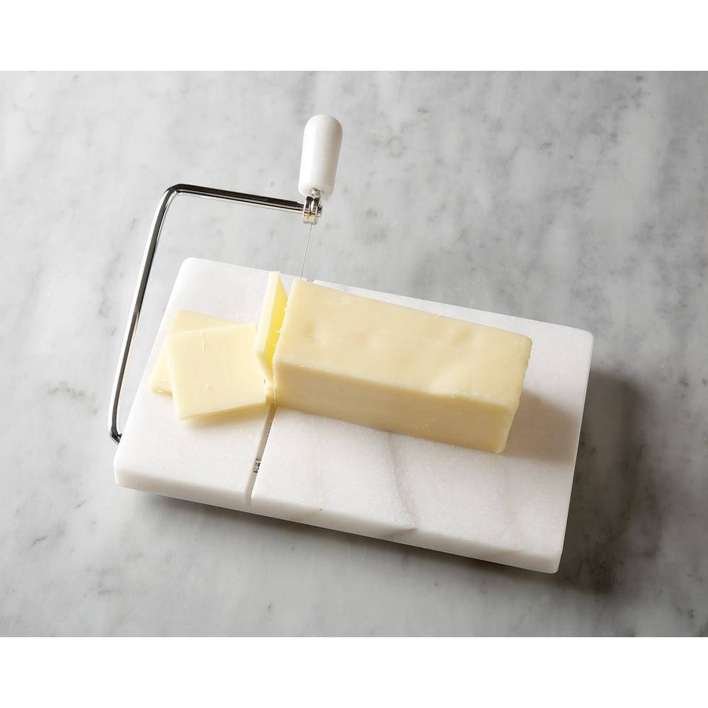 Fox Run 8 in. W x 5 in. D Marble Cheese Board with Slicer 3841