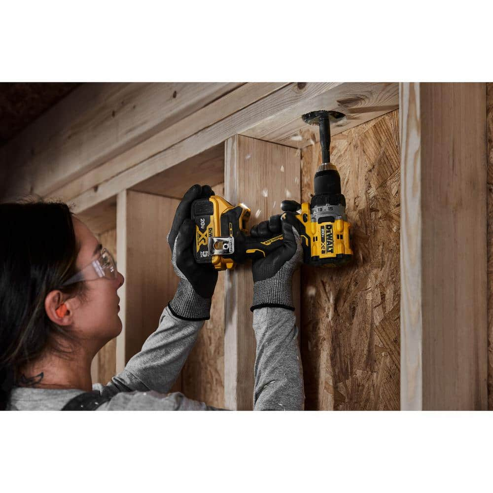 DEWALT DCD800P1 20V MAX XR Lithium-Ion Cordless Compact 1/2 in. Drill/Driver Kit， 20V MAX 5.0Ah Battery， and Charger