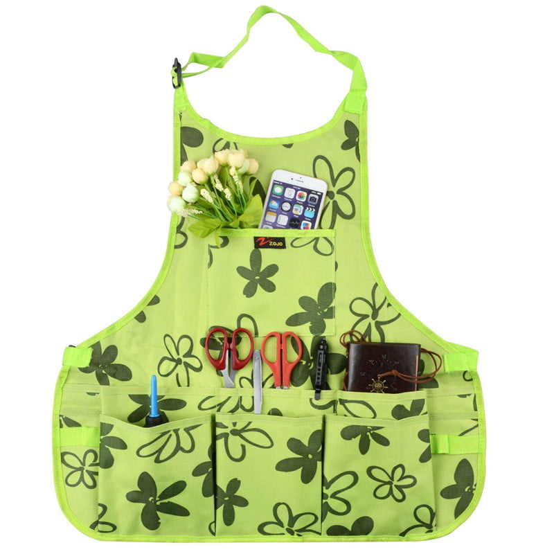 MAHAQI Garden Apron with Pockets, Adjustable Neck and Waist Straps for Gardening Carpentry Lawn Care Women Men Workers