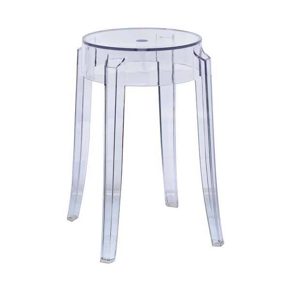 LeisureMod Averill Modern Plastic Dining Stool for Dining Room - 18.1