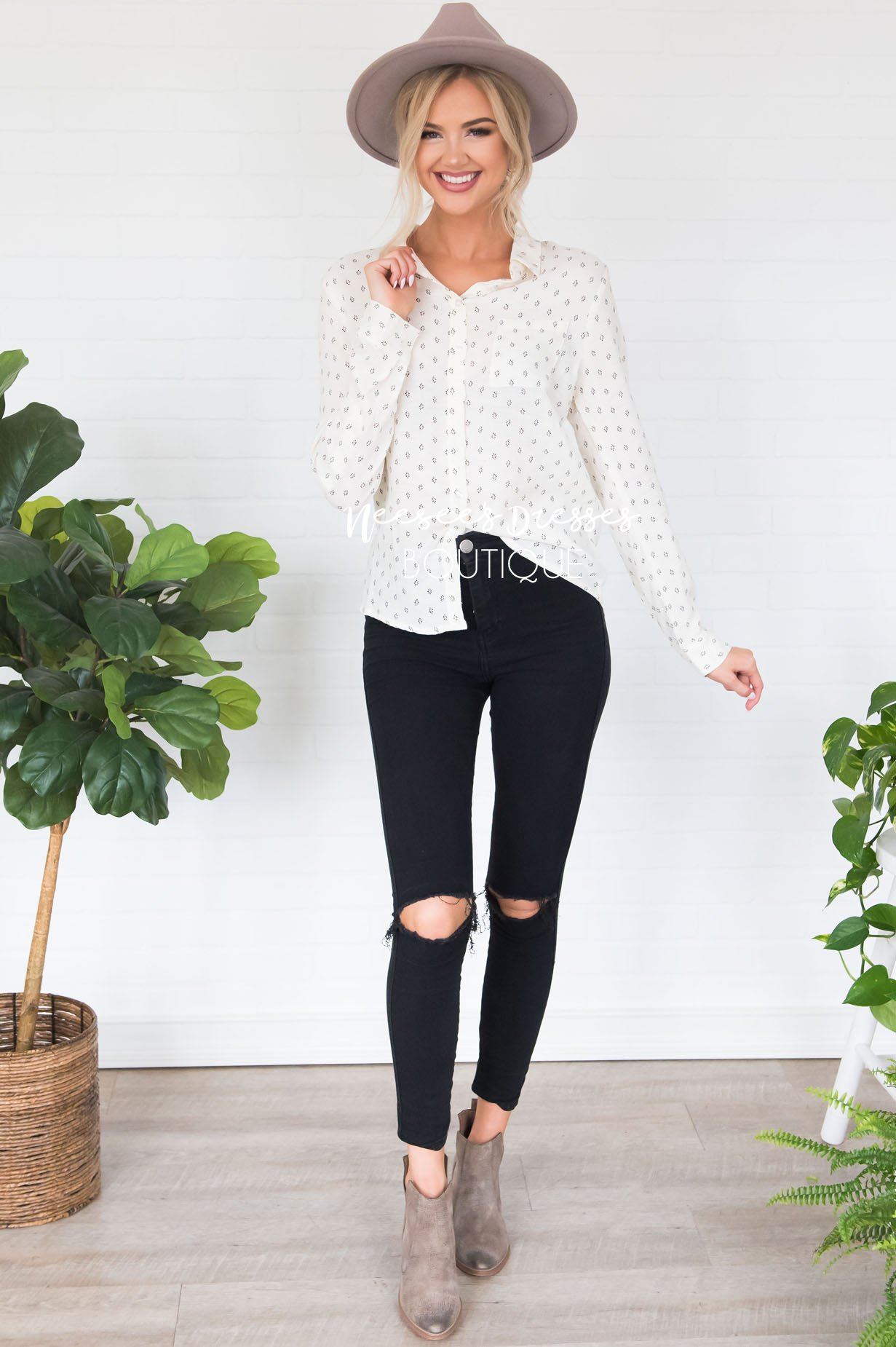 Dream Of Me Button Down Top