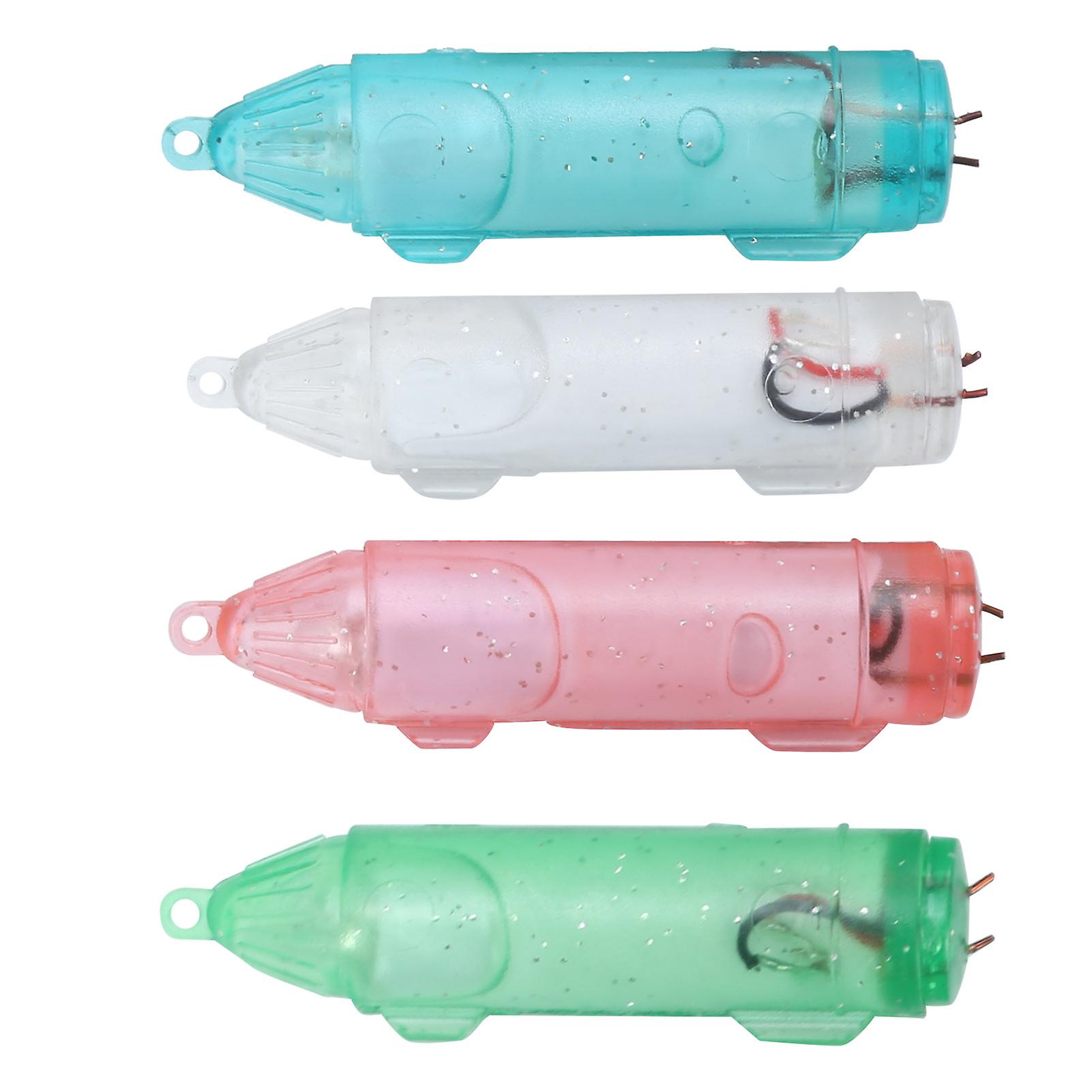 4pcs Fishing Led Lure Light Underwater Lure Lamp Waterproof Bait Light Fishing Tool