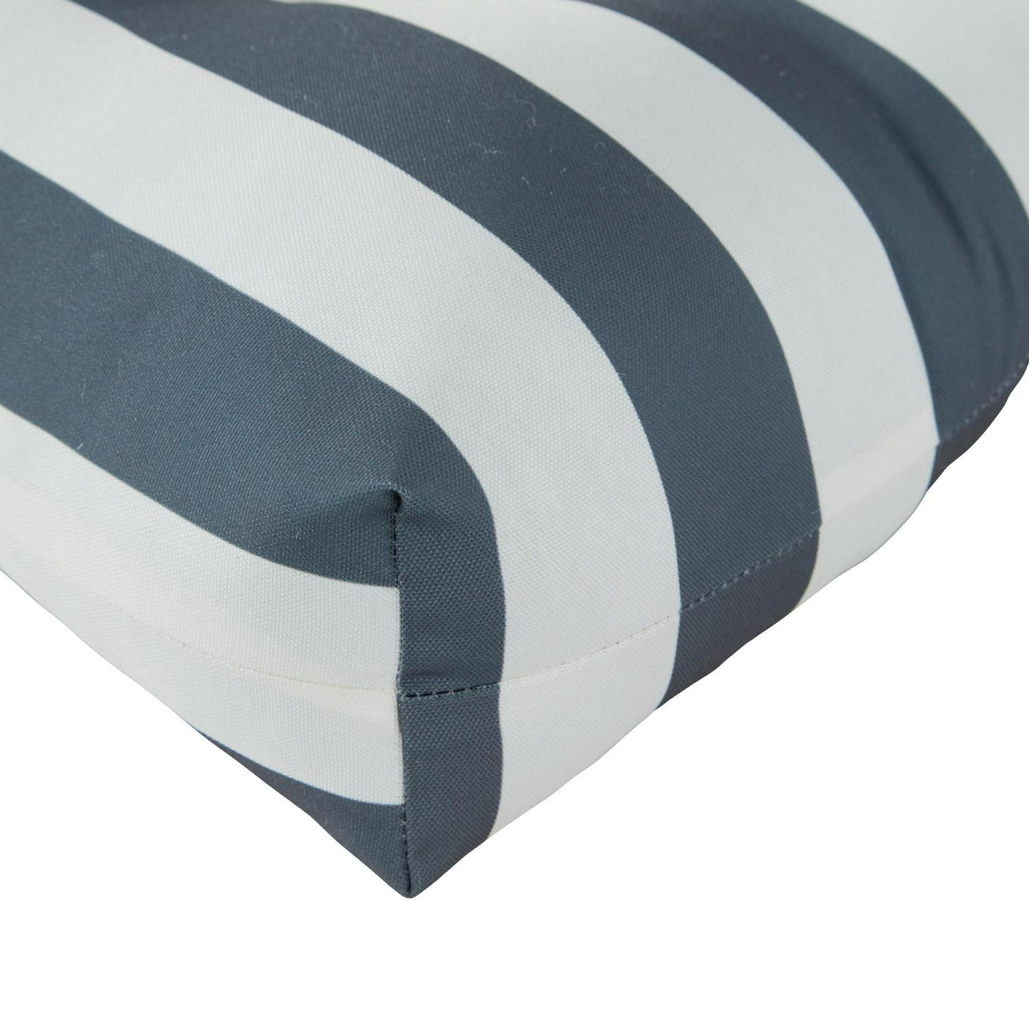 Greendale Home Fashions Canopy Stripe Gray 42 x 21 in. Outdoor Chair Cushion (2-pack)