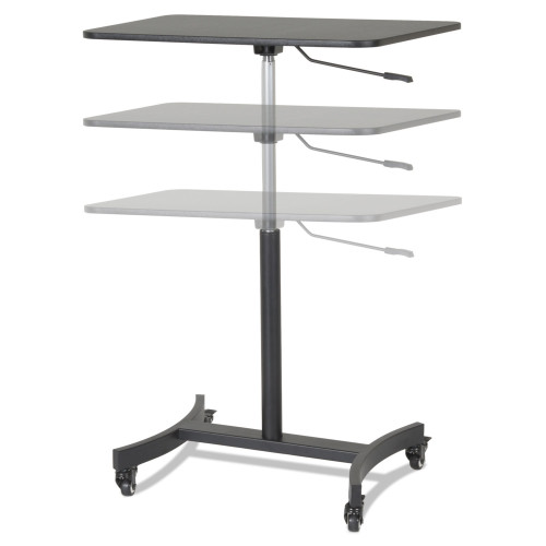 Victor DC500 High Rise Collection Mobile Adjustable Standing Desk， 30.75