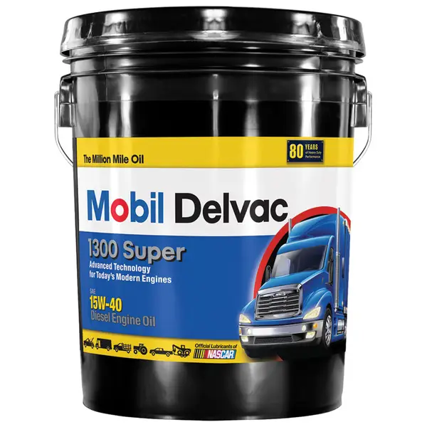 Mobil 5 Gallon Delvac 1300 Super 15W-40 Diesel Engine Oil