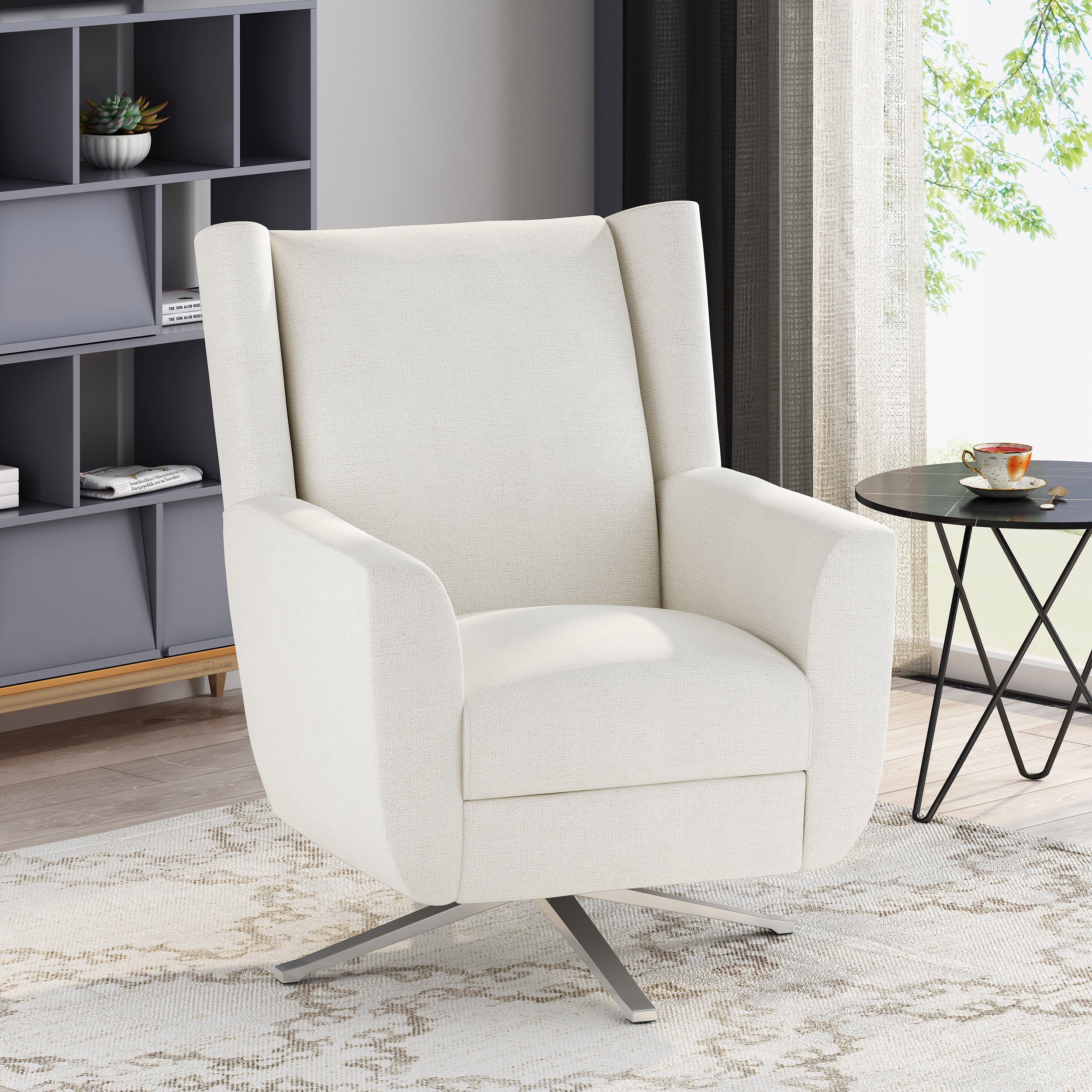 Dezi Contemporary Fabric Swivel Chair