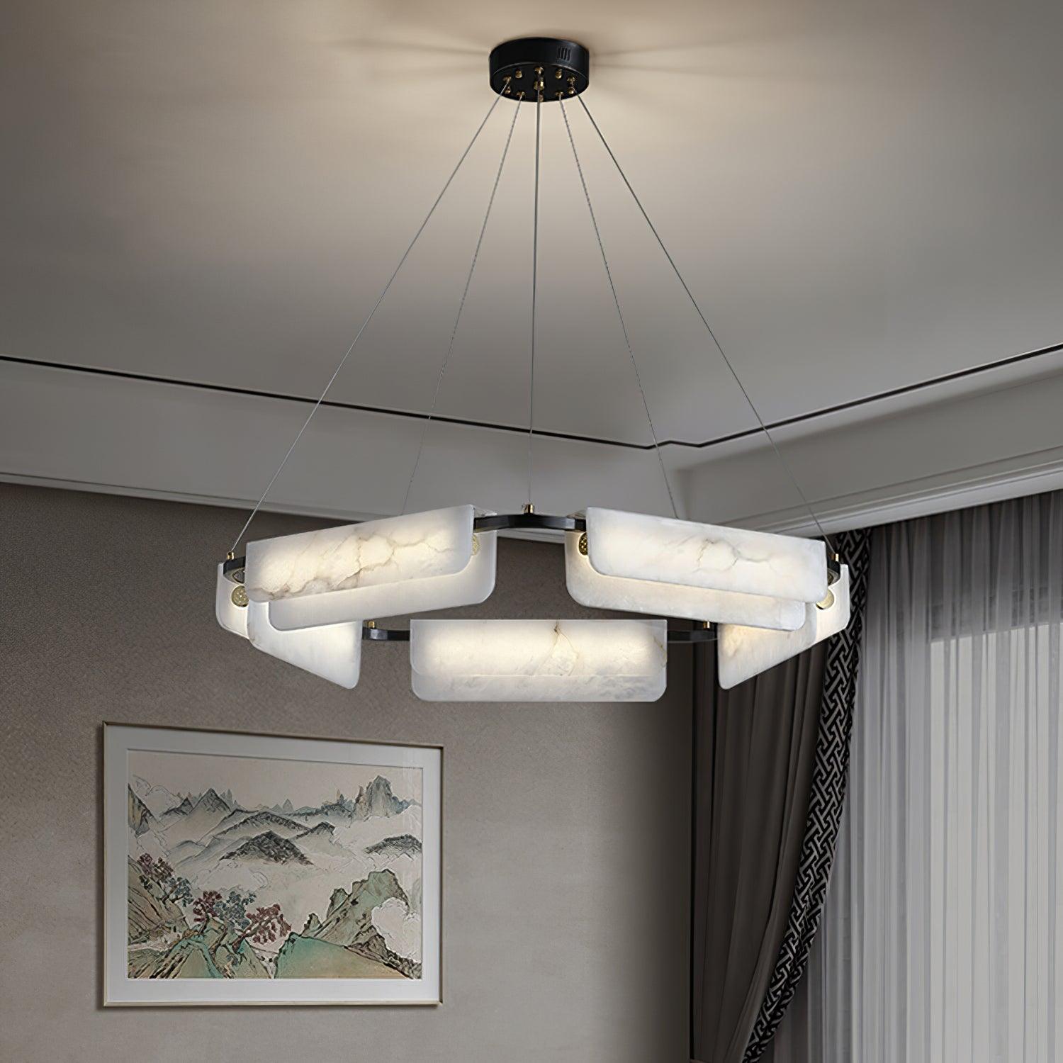 Delia Alabaster Chandelier