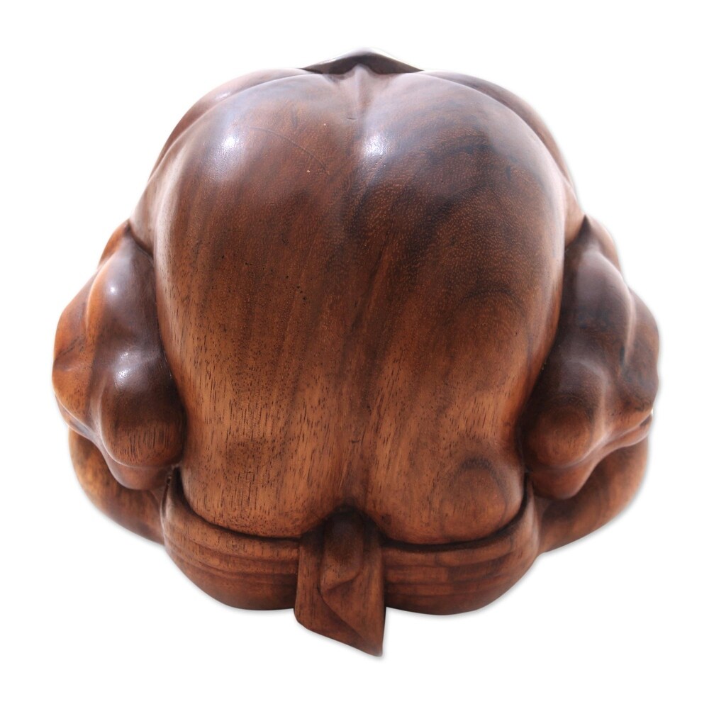 Novica Handmade Meditating Yogi Wood Sculpture (7.5 In.)