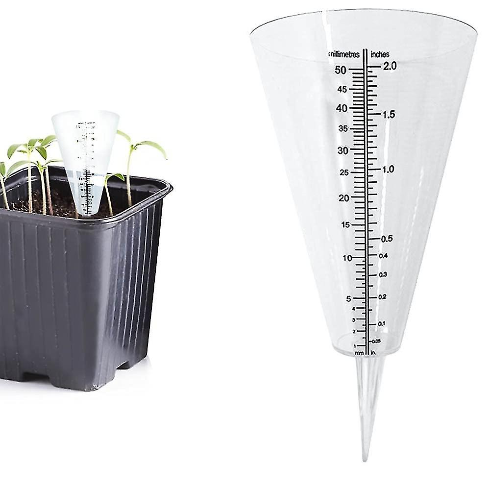 Rain Gauge， Outdoor Rain Gauge， 2 Clear Cone Rain Gauge With Double Scale For Rainfall Monitoring In