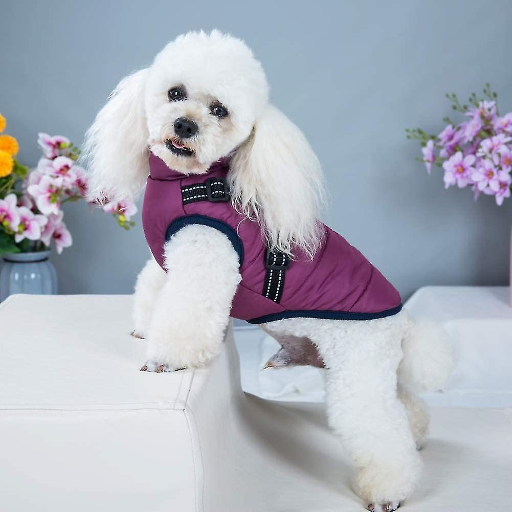 Dog Harness Coat Winter Warm Dog Coat Thick Padded Comfor Heilwiytable Cotton Winter Dog Gift