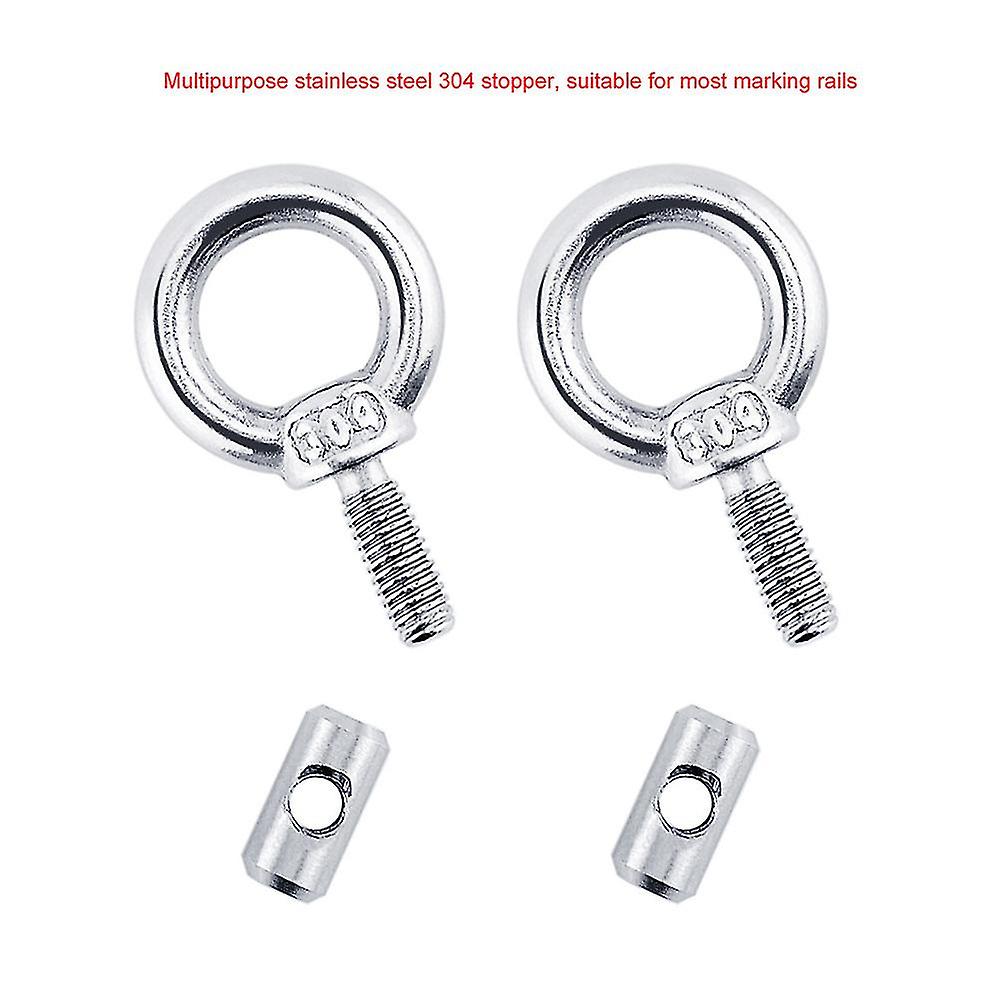 2pcs Stainless Steel Awning Rail Stoppers For Motorhome Campervan Caravan