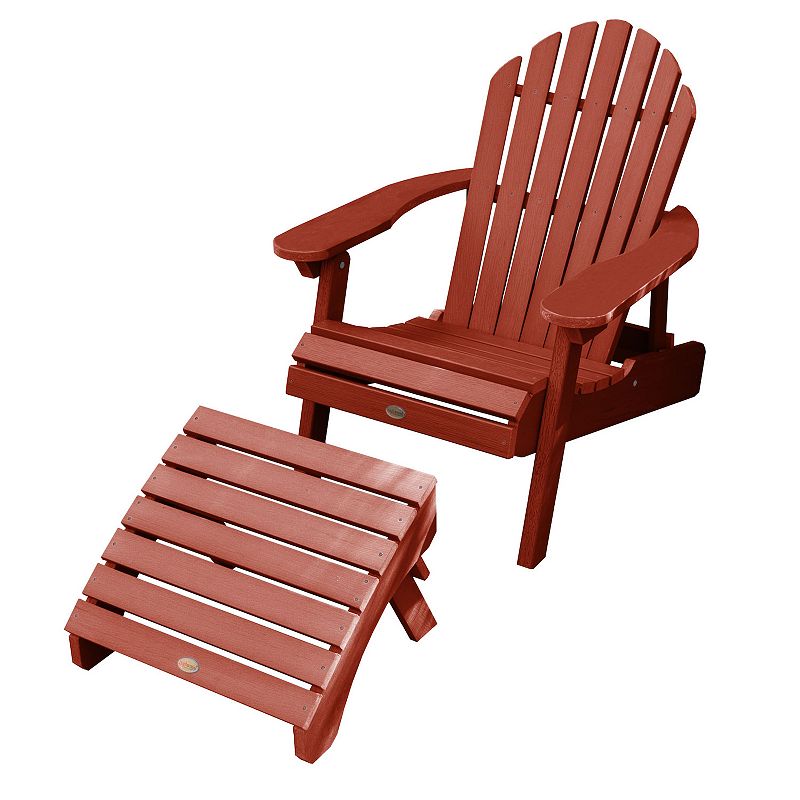 highwood Hamilton Folding and Reclining Adirondack Chair with Ottoman