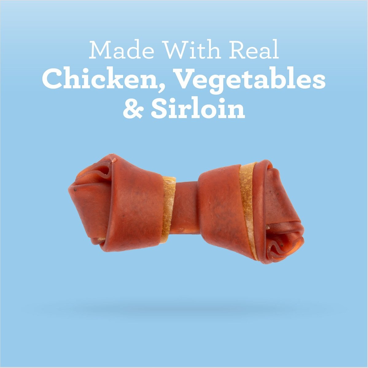 SmartBones Sirloin Minis Real Chicken， Vegetables and Sirloin Dog Treats， 30 count