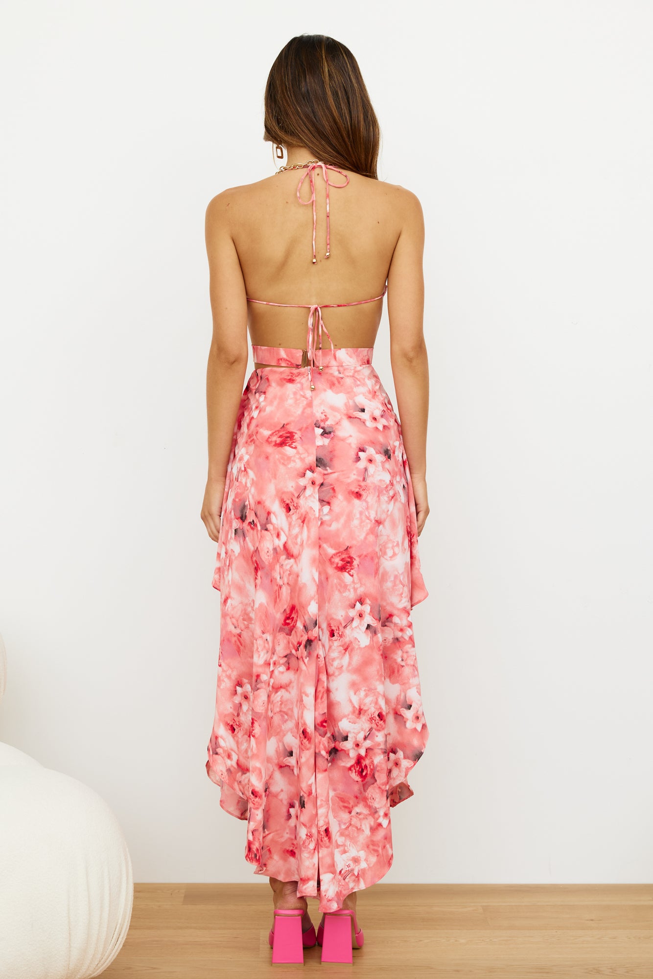 Bloomed Up Maxi Dress Red