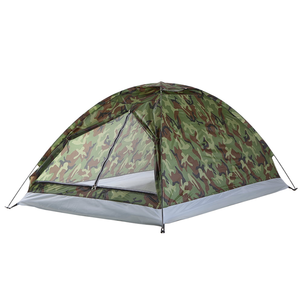 walmeck Camping Tent for 2 Person Single Layer Outdoor Portable Camouflage